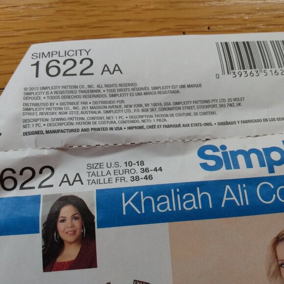 Dress Tunic Pants Sewing Pattern Size 10-18 UNCUT Khaliah Ali 1622 Simplicity - Picture 2 of 10